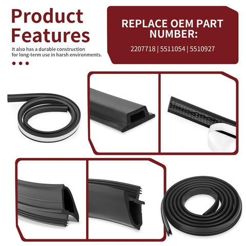 Polaris Ranger XP 1000 / Northstar XP 1000 Black Door Seal Kit (2018–2025)