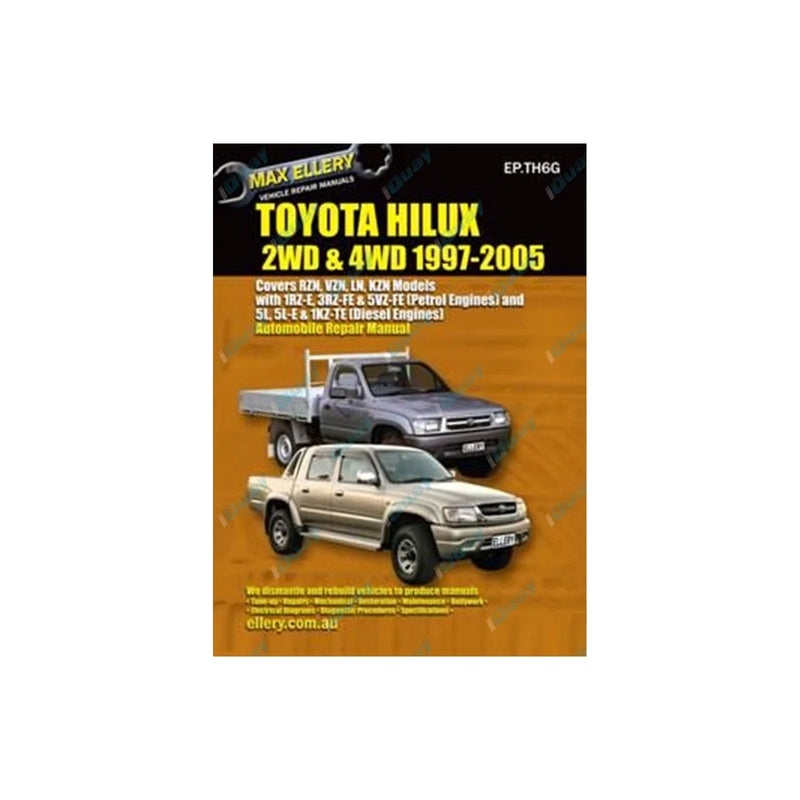 Hilux 1997-2005 Diesel LN147 LN167 LN172 3.0L 5L 5L-E Book Repair Manual