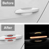 Scratch Protection Red 4 x Universal Car Door Handle Reflective Stickers