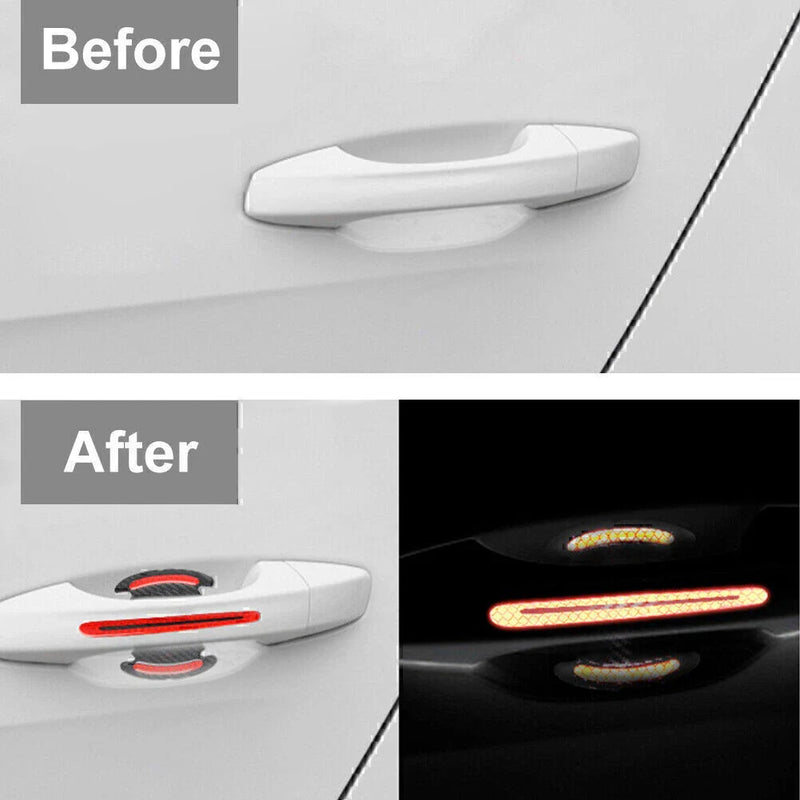 Scratch Protection Red 4 x Universal Car Door Handle Reflective Stickers