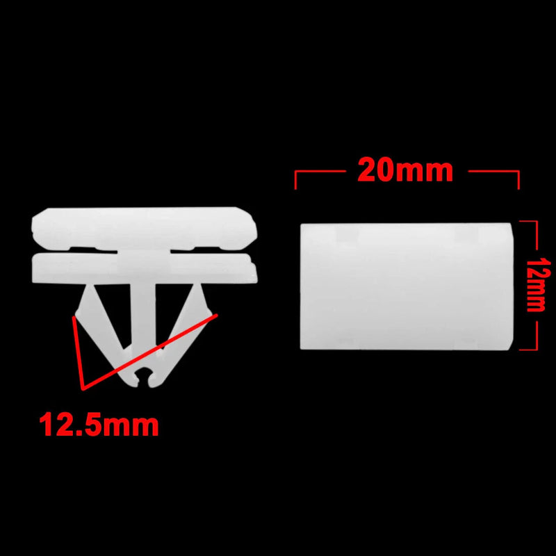 Ford 10 x White Car Body Plastic Rivet Fasteners