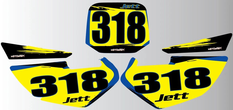 Yamaha YZ 85 Custom Number Plate Graphics Decals Stickers (2002-2014)