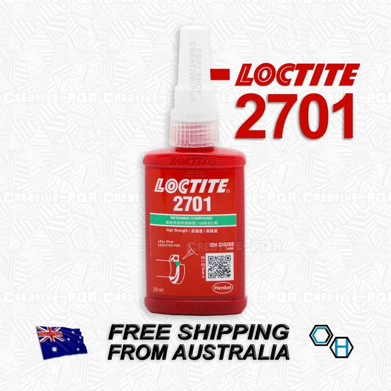 Loctite 2701 Green Anaerobic Threadlocker - High Strength, Low Viscosity
