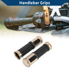 Motorcycle 23 x 25 mm Hand Grips Cover Aluminum Alloy Rubber Retro Color 1 Pair