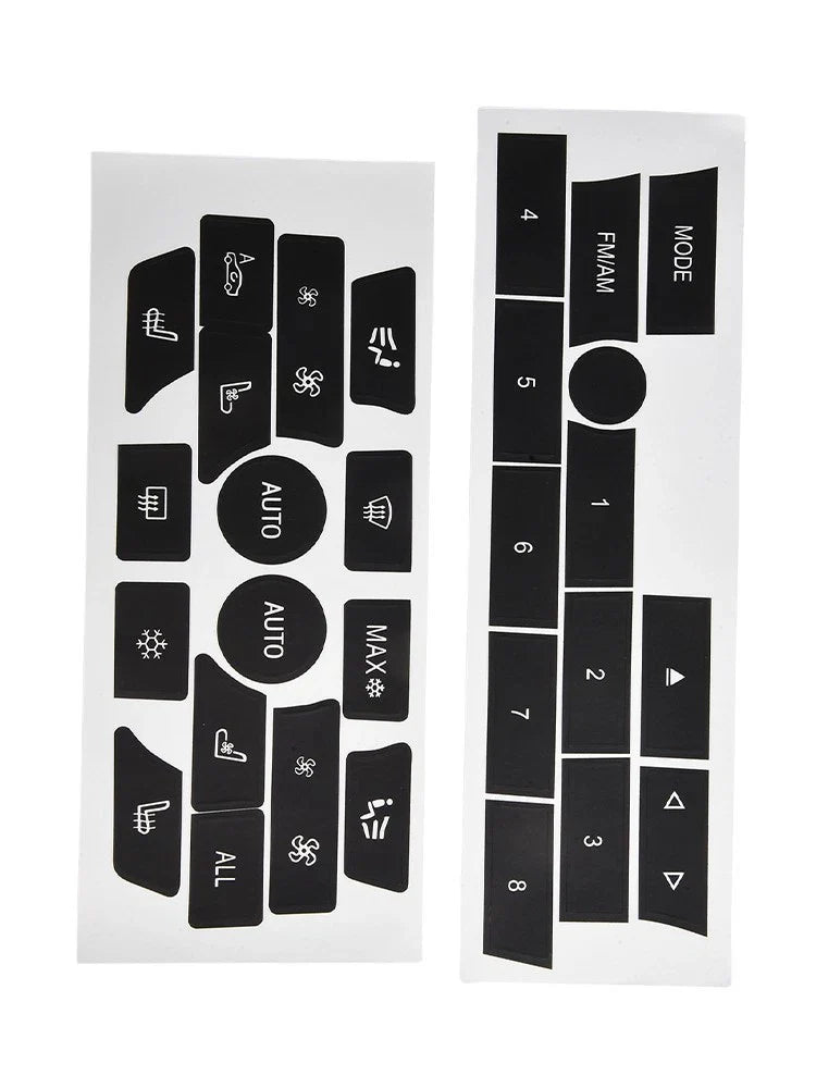 BMW 7 Series Vinyl Decal Stickers AC and Radio Buttons (2008–2015)