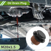 Car / Motorcycle Black Red 2 x Set M20x1.5 Aluminum Oil Drain Plug W/ Gasket