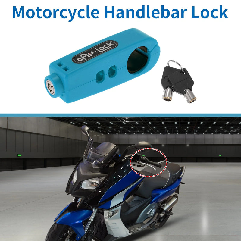 Motorcycle / Scooter / Bike Handlebar Lock / Universal / Throttle Grip Blue