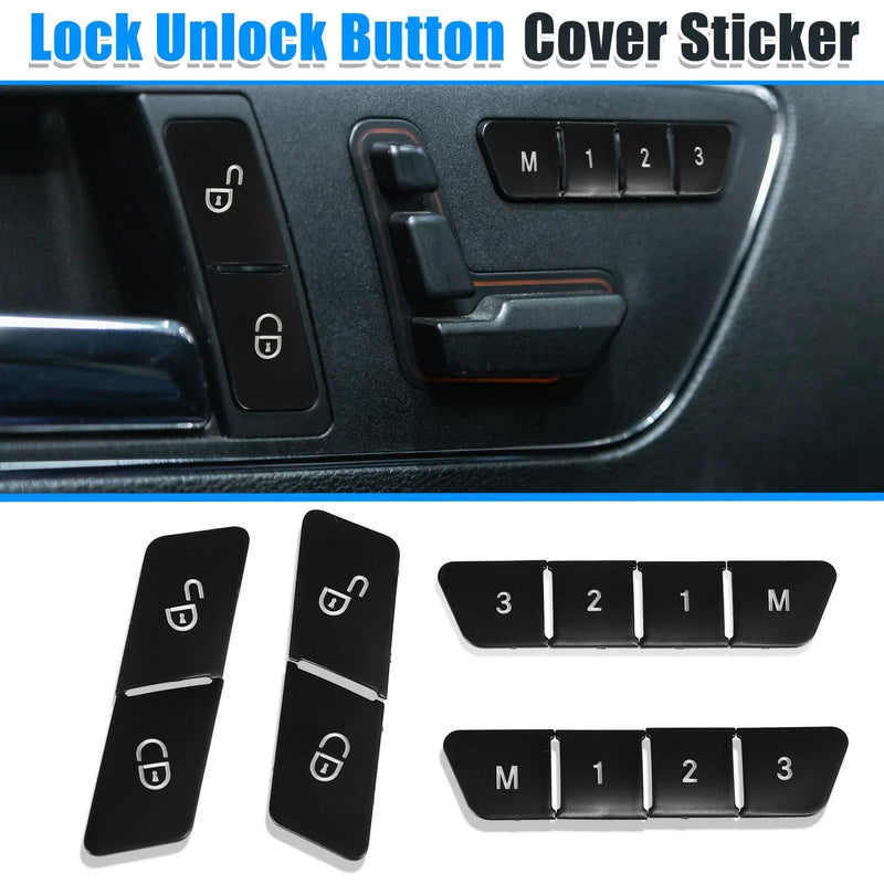 Mercedes-Benz GLE500 Car Door Lock Unlock Seat Button Cover Trim Set (2016-2020)