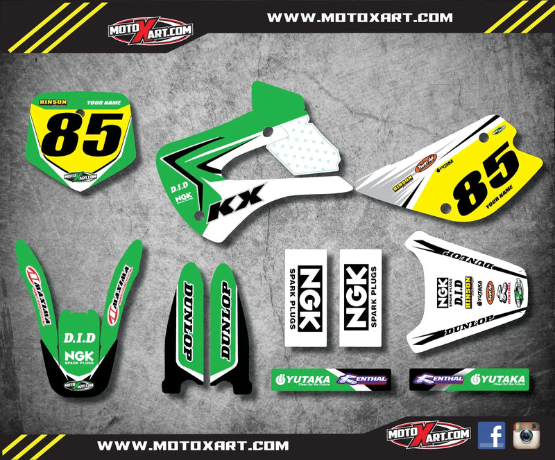 Kawasaki KX 85 - Rebound Style Decals Custom Graphics Kit (1998-2013)