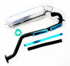 150cc 200cc 250cc Quad Dirt Bike ATV Exhaust Pipe + Silver Alloy Muffler