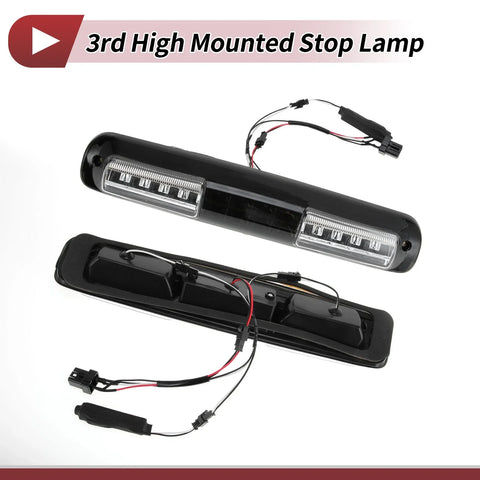 Chevrolet Silverado 1500 Black White LED Third Brake Light (1999-2006)