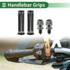 Motorcycle 7/8" 22mm Hand Grips Rubber Titanium Tone