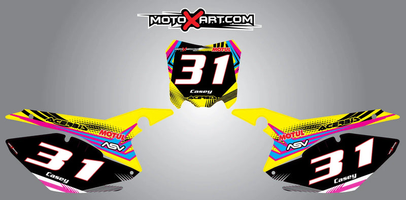 Honda CRF 450 Custom Neon Style Number Plates (2013-2015)