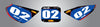 Honda CRF 50 (2004-2012) Barbed Stickers Custom Number Plate Graphics
