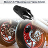 8mm Aluminum Alloy Motorcycle Slider Frame with Bolt 1 Set Black