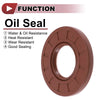 Oil Seal Rotary Shaft Seal FKM Rubber 35x72x7mm Brown 2 x