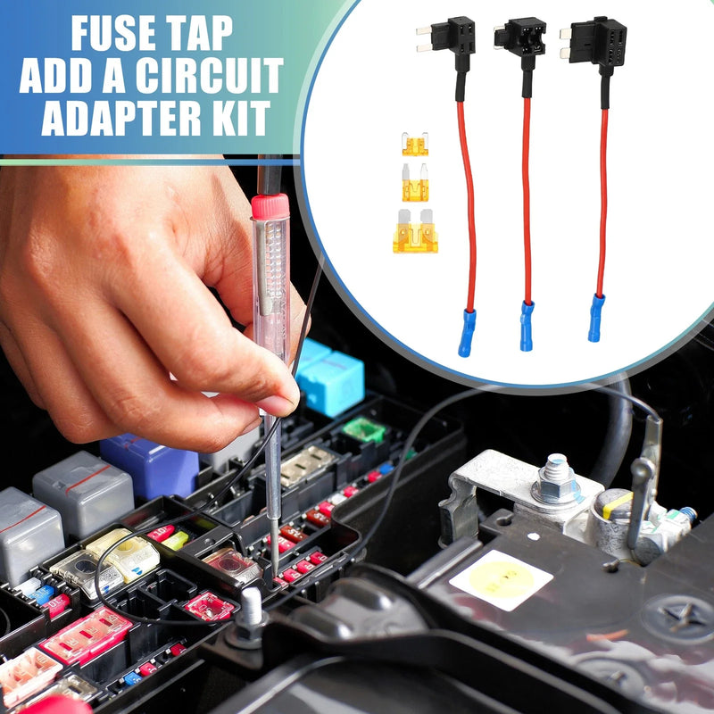 3 x Car Fuse Tap with 3 x 5A Mini Low Profile Fuses  (N/A)