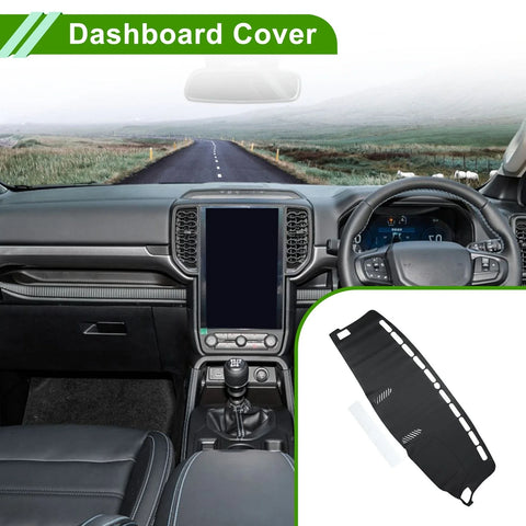 Ford Ranger (2018-2021) - Black Dash Carpet Dashboard Cover Mat