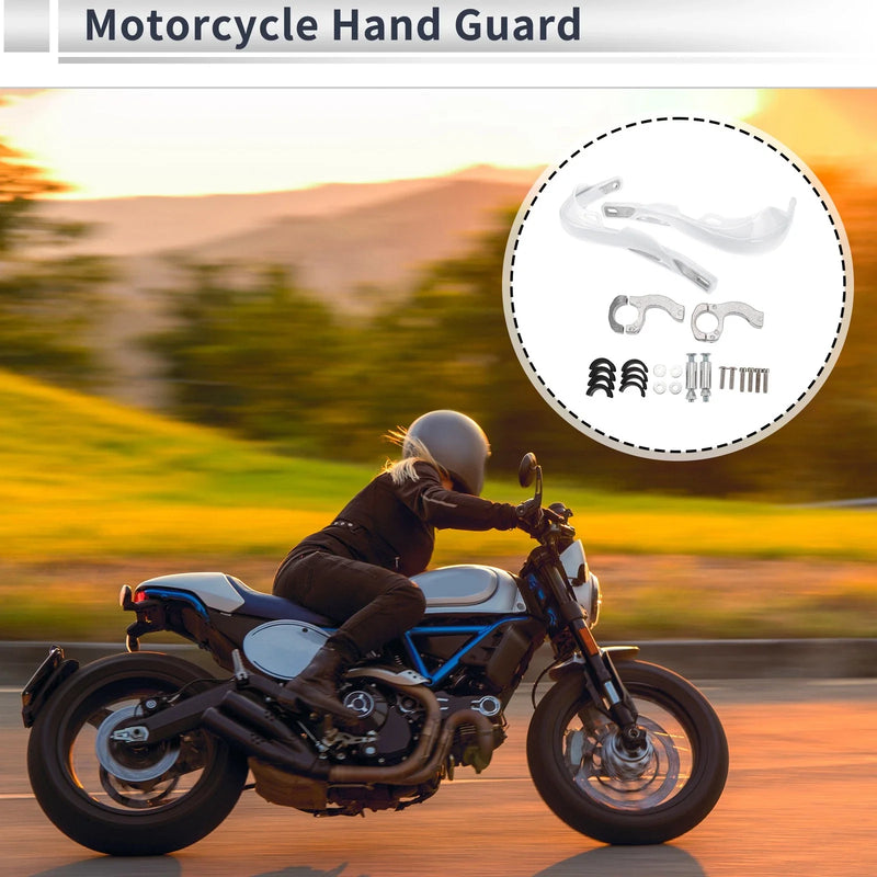 Motorcycles 1 Set Universal Hand Guard Knuckle Guard Protector White