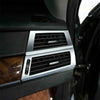 BMW X5 X6 2 x Chrome Air Conditioning Socket Frame Trim (2008-2013)