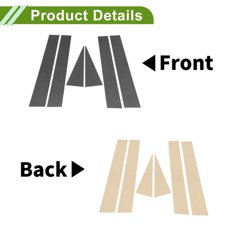 Chevy Captiva (2006-2015) Carbon Fiber Black 6 x Pillar Window Trim