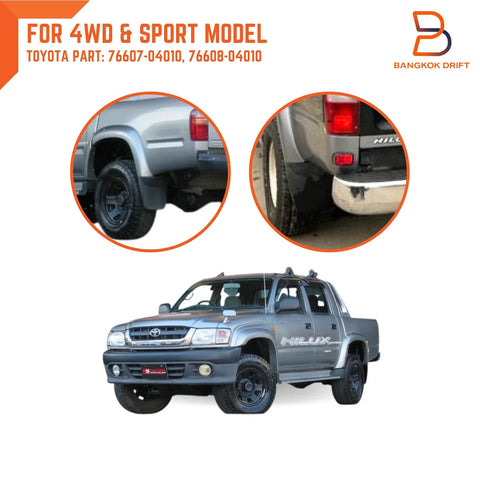 Toyota Hilux Tiger MK5 Sport 2000-2003 4WD Rear Mud Flaps LH + RH