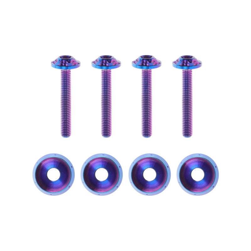 Harley Road Glide Windshield Bolts Titanium Alloy Blue Purple (2015–2024)
