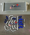 Car Aluminum Intercooler 450x230x52mm + 2.25" Piping + Red Silicone Hose