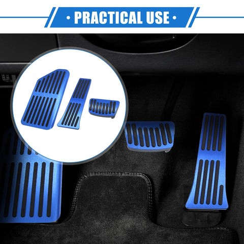 Kia Carnival 3 x Car Gas Accelerator Brake Foot Rest Pedal Covers (2020-2023)