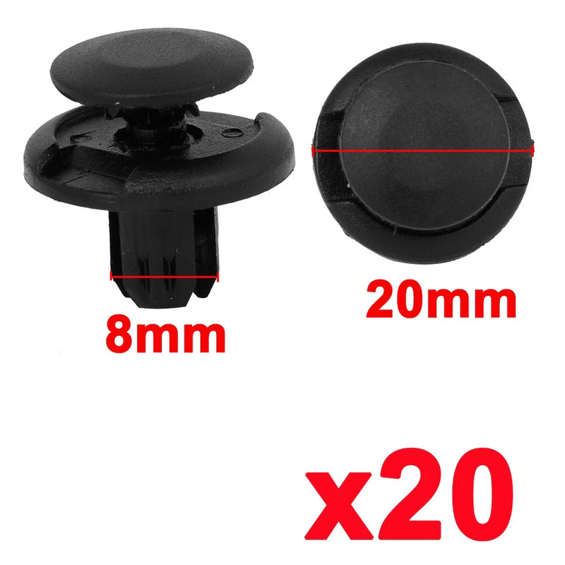 Honda Accord 8mm Nylon Rivet Fasteners 20 Pcs (2003-2007)