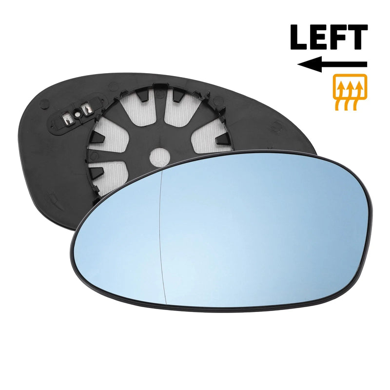 BMW 1 Series Left Side Blue Mirror Glass Back Heated (2004-2009)