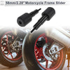 Motorcycles 2 x 1.1" Aluminum Alloy Plastic Motorcycle Slider Frame Black