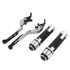 BMW C650GT Silver Extendable Brake Clutch Levers & Handlebar Grips (2012-2018)