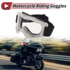 1 x Motorcycle Riding Goggles Clear Lens White Frame PC Cycling Sunglasses