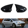 Fiat 500 / Grande Punto Mirror Cover Set Glossy Black (2007–2010)
