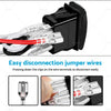 Winch In / Out 12V-24V 7-Pin Blue LED Rocker Toggle Switch