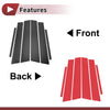 Honda City (2008-2014) Black Carbon Fiber 6 Pcs Car Door Pillar Window Trim
