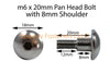 Suzuki 2x Stainless Fairing Bolts & Rubber Grommets