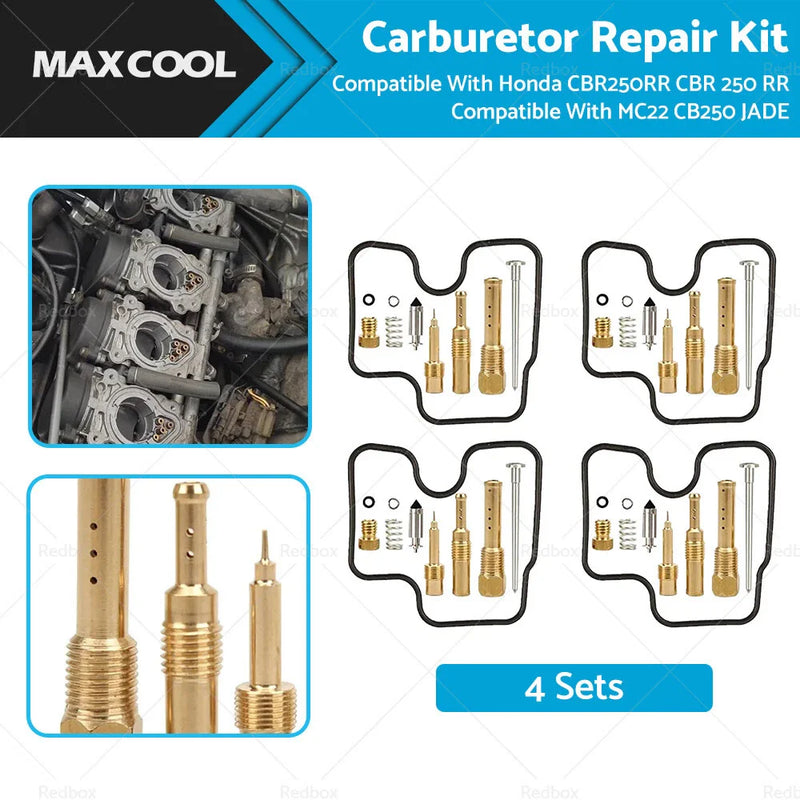 Honda CBR250RR CBR 250 RR MC22 CB250 4 x Carburetor Repair Kits