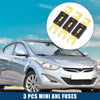 Car, Motorcycle, Boat - Gold Tone, Black 3 x Mini ANL 175A Fuses