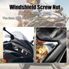 Motorcycle 10pcs M6 Convex Black Rubber Windshield Screws Bolts Nut
