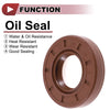 Oil Seal 20x40x8mm Brown 2 x Seal Ring Rotary Shaft Seal FKM Rubber
