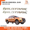 Ford Ranger Silver WILDTRAK Side Front Door Decal Sticker (2018-2021)