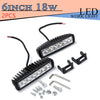 Boat Spots Light 18W waterproof 2x Black 12V Spreader LED Deck/Marine Lights