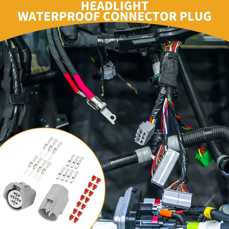 Toyota Lexus 7 Pin Headlight Waterproof Connector Plug / 1 Set / Connector Plug