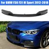 BMW 3 Series F30 F31 M Sport Carbon Look Front Bumper Spoiler Lip (2012-2018)