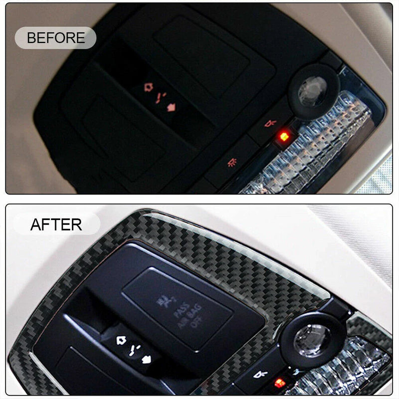 BMW F10 5 Series Carbon Fiber Front Reading Light Panel Cover (2011-2017)