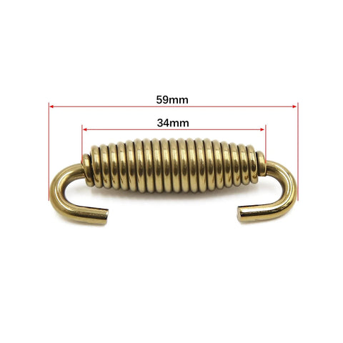 Motorcycle 8pcs Stainless Steel Gold Tone Swivel Exhaust Pipe Springs