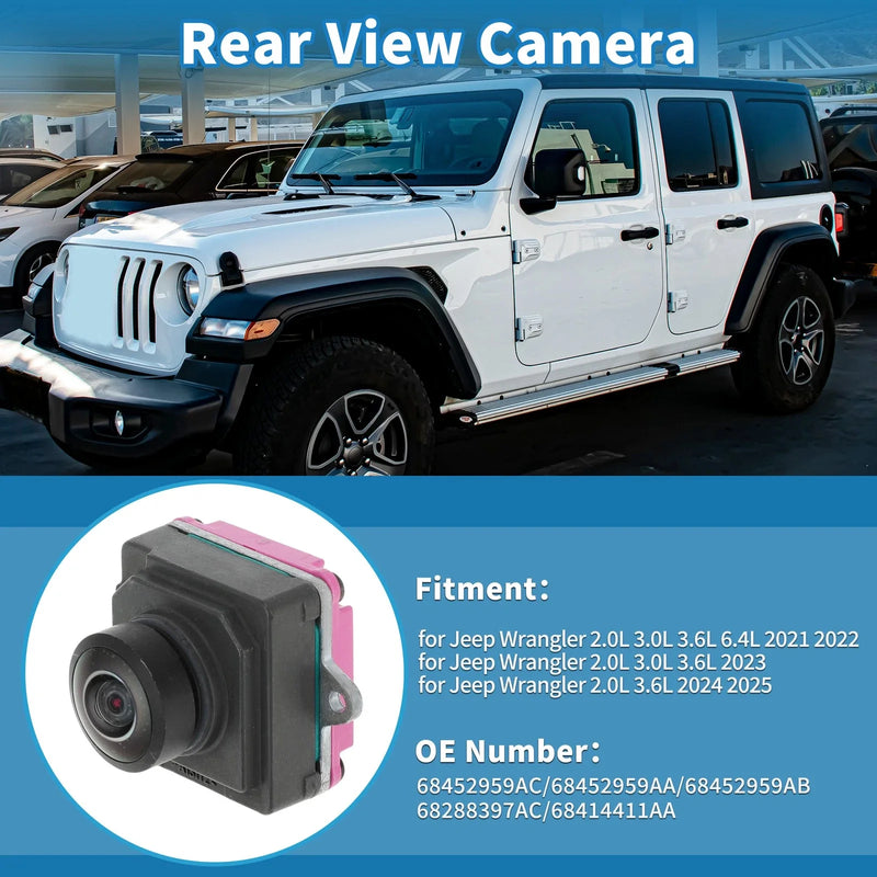 Jeep Wrangler Rear View Park Assist Backup Camera (2021-2025)