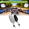 Motorcycle M8/M10 Rear View Mirror Polygonal Shape Black Carbon Fiber